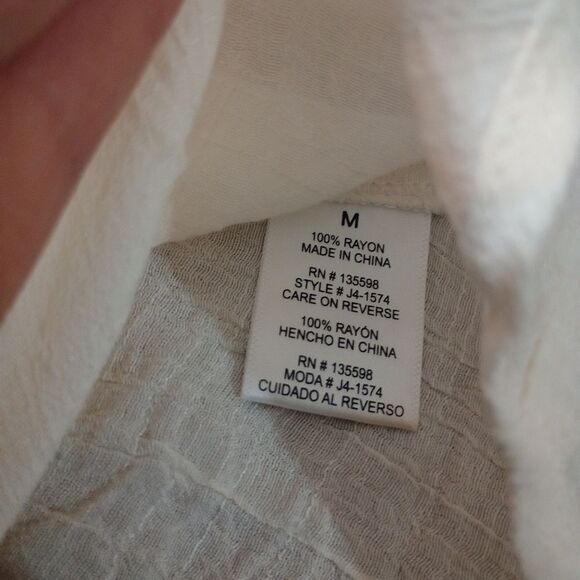 Wishful park whiteoff Long sleve bottom dow womens blouse - Picture 11 of 16